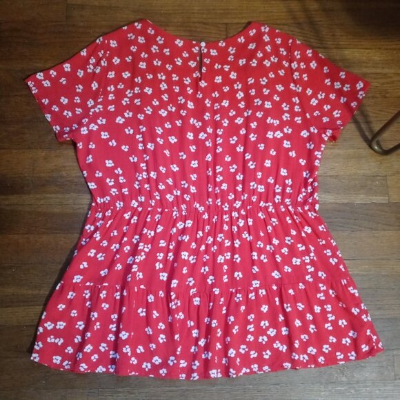 SERAPHINE leora nursing top in red floral (sz12) - Picture 3 of 12